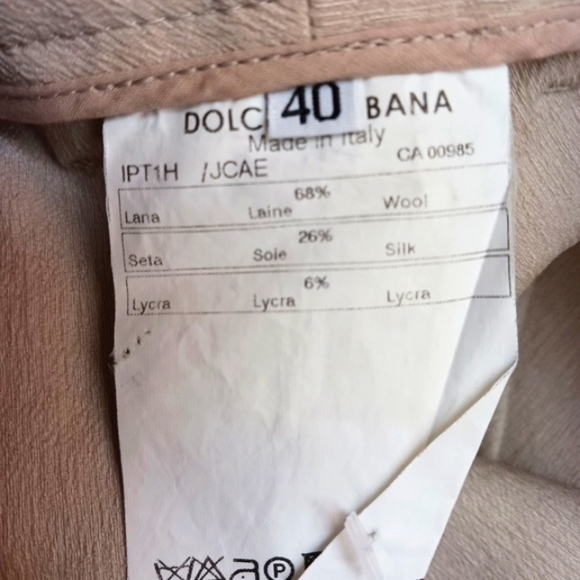 NEW Dolce & Gabbana Silk/Wool Low-Rise Bootcut Dress Pants - Picture 6 of 6